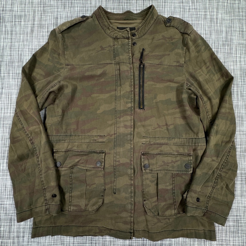 Sanctuary Women's Camo Utility Field Jacket Green Large Military Cargo Gorpcore